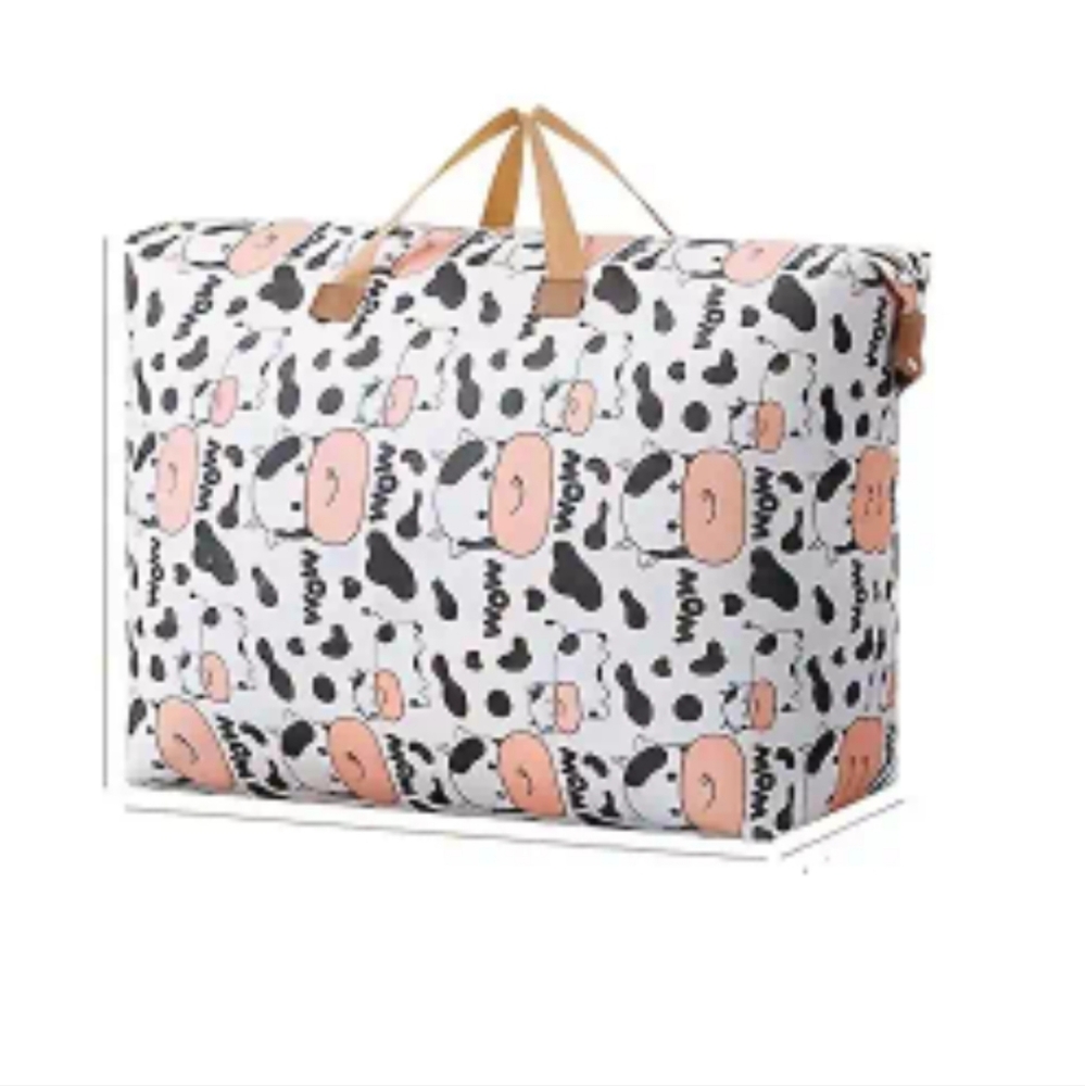 large tote bag cow decor